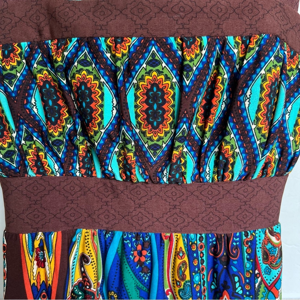 Sexy psychedelic boho mini dress